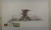 Briefmarken B 134 ANA Proof eagle revenue cutters vignettes brown Show cancelled -