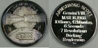 Exonumia Medal Gemini 8 Commemorative Silver Honoring History of American Men in Space -