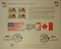 Briefmarken BEP souvenir card B 80 Napex 1985 block 20c Visitors Center Cancelled -