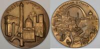 Exonumia Bronze Israel Jerusalem and Paris 70mm State Award Medal in Case NO COA(1N) -