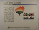 Briefmarken BEP souvenir card B 66 Stamp Expo 1979 15ï¾¢ Olympics stamps -