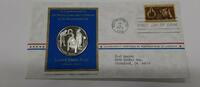Exonumia Medal Postmasters Of America Commemorative Silver Colonial Glassblowers -