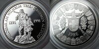 Exonumia Thaler 1986 Switzerland Platinum 1 Oz Proof Coin William Tell Shooting -