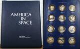 Exonumia Sterling America in Space Silver Medals 24 pc Collection The Franklin Mint -