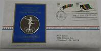 Exonumia Medal Postmasters Of America Commemorative Silver 11th Winter Olympics -