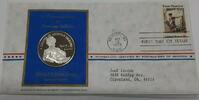 Exonumia Medal Postmasters Of America Commemorative Silver Author Mark Twain -