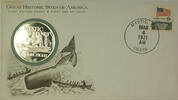 Exonumia Medal Connecticut Great Historic Sites Proof Silver First Day Cover -
