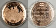 Exonumia Bronze Proof Medal United States Enters World War I -