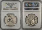 Exonumia Medal Neuchatel Switzerland Silver Swiss Shooting Fest R-990a NGC MS-62 -