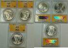 USA Dollar Peace Silver ANACS MS-60 Details Cleaned -