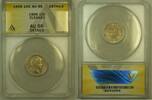 USA Dime Barber Silver 10c ANACS AU-55 Details Cleaned (RS) -