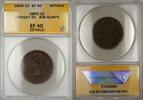 USA Large Cent 1c Coin ANACS EF 40 Upright 55 Details Rim Bumps -