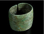 Verzierter Bronze Armreif ~ 2-3. Jh. n.u.Z. Nordost-Europa. Germanisch / Proto-Slawisch. Top Patina! Selten siehe Bilder