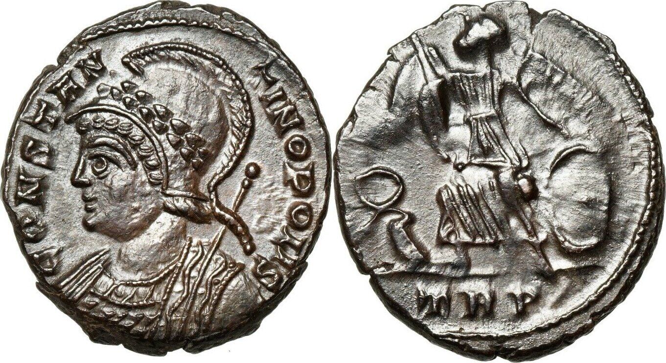 Constantinus I. (306-337) AE Follis CONSTANTINOPOLIS. Trier, VICTORIA ...