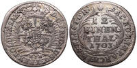 Friedrich August I. (1694-1733) 1/12 Taler Leipzig. Wappen -