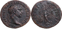 Trajan (98-117) AE As Rom, 99/100. VIKTORIA schreitet mit Globus. ss 215.39 US$  +  33.76 US$ shipping