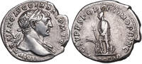 AR Denar  Trajan (98-117) Rom, Daker mit gefesselten Händen, vor Haufen erbeuteter Waffen. ss