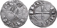 Kreuzfahrer. Bohemund III. (1149-1163) AR Denier Fürstentum Antiochia. Fußkreuz im Perlkreis -