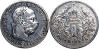 Franz Joseph I. (1848-1916) 1 Krone Wien. leicht poliert -
