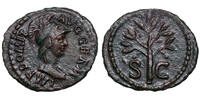 Domitianus (81-96) AE Quadrans Rom. Behelmter Minerva-Kopf / SC zwischen... 404.15 US$  +  45.03 US$ shipping