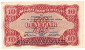 Yugoslavia Slovenian partisans 10 Lir 1944 VF+