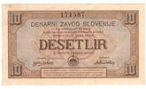 Yugoslavia 10 Lir 1944 XF+ 87.32 US$  +  23.29 US$ shipping