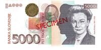 Slovenia 5000 Tolarjev 2000 VZOREC/SPECIMEN UNC 186.29 US$  +  23.29 US$ shipping