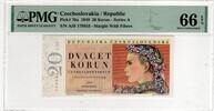 CZECHOSLOVAKIA 20 KORUN 1949 PMG 66 EPQ 127.18 US$  +  23.12 US$ shipping