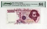 ITALY 50000 LIRE 1984-1986 PMG 64 EPQ 127.18 US$  +  23.12 US$ shipping