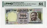INDIA 500 RUPEES 1997 PMG 64 52.03 US$  +  23.12 US$ shipping