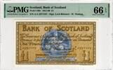 SCOTLAND 1 POUND 1957-1960 PMG 66 EPQ 254.37 US$  +  23.12 US$ shipping