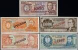 PARAGUAY 100-10000 GUARANIES 1972 SPECIMEN UNC 138.74 US$  +  23.12 US$ shipping