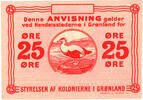 GREENLAND 25 ORE 1913 REMAINDER UNC- 404.67 US$  +  23.12 US$ shipping
