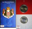 MONACO 1 + 2 € 1 € und 2 € jeweils von 2001 in einer Klappkarte -