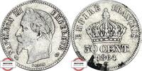 FRANKREICH 50 Centimes F 188/3 - geprägt unter Napoleon III. - SELTEN -