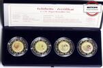 SOMALIA 4 X 1 Dollar Gedenksatz Papst Benedikt XVI. mit Emaille-Farbdruck - incl. Zertifikat -