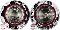 MONACO 2 Euro Gedenkmedaille Albert II. - versilbert / vergoldet - gekapselt -