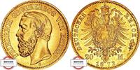 BADEN 20 Mark J 184 - geprägt unter Großherzog Friedrich - RAR -