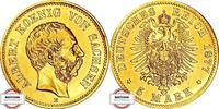 SACHSEN 5 Mark J 260 - geprägt unter König Albert - TOP -