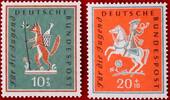 BUND 10+5/20+10 Pfennig Michel 286-287 - Jugend: Volkslieder -
