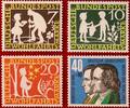 BUND 7+3/10+5/20+10/40+10 Pfennig Michel 322-325 - Wohlfahrt: Maerchen der Brueder Grimm -