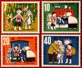 BUND 7+3/10+5/20+10/40+20 Pfennig Michel 369-372 - Märchen der Brüder Grimm -