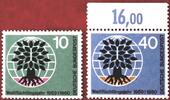 BUND 10/40 Pfennig Michel 326-327 - Weltflüchtlingsjahr 1959/60 -