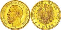 BADEN 5 Mark J 185, geprägt unter Friedrich I. -