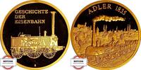 BRD Medaille - Geschichte der Eisenbahn - vergoldet -