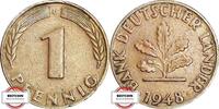 BRD 1 Pfennig 1948 D J 376 - Kursmünze BDL VZ 11.15 US$ Tax included +  11.73 US$ shipping