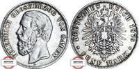 BADEN 5 Mark J 27 - geprägt unter Großherzog Friedrich I. -