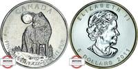KANADA 5 Dollar KM 1052 - Timberwolf im Mondschein -
