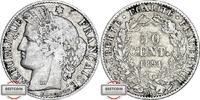 FRANKREICH 50 Cents F 189/15 - Belorbeertes Bildnis der Ceres -