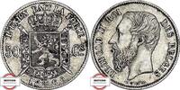 50 Cent 1866 BELGIEN KM 26 - Kursmünze SS+